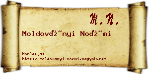 Moldoványi Noémi névjegykártya